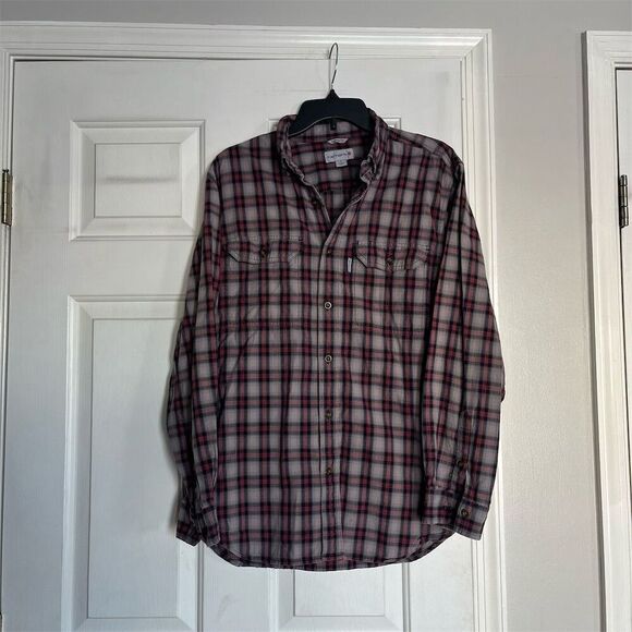 Carhartt Men's M Plaid Button-Up Work Shirt Long Sleeve Multicolor - Picture 1 of 8